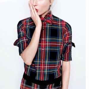JCrew Christmas Plaid Pattern Button Down